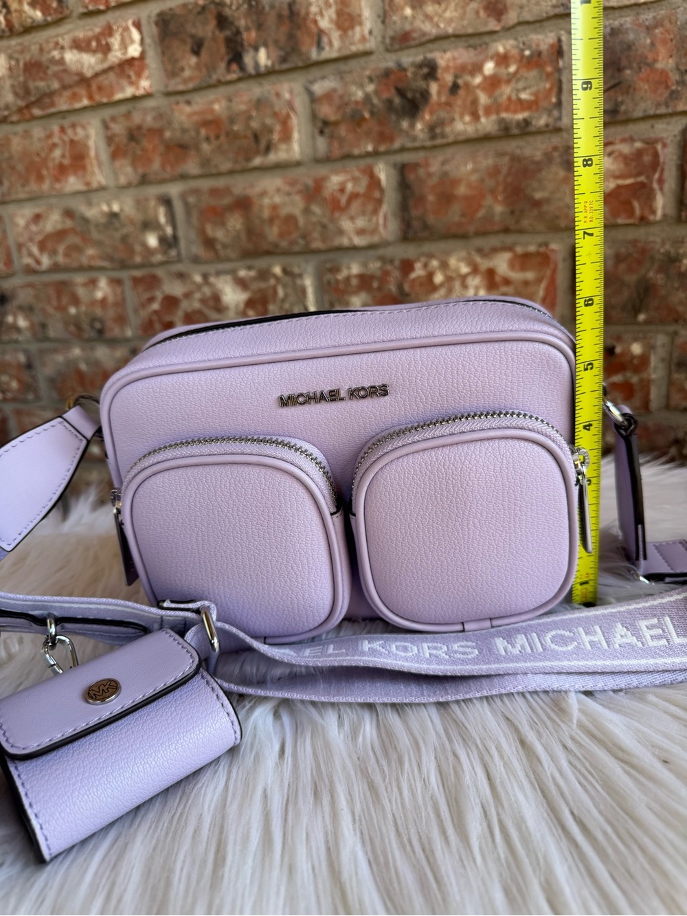 Michael Kors Lilac Leather Crossbody Camera Bag with Matching Pouches - Picture 5 of 9